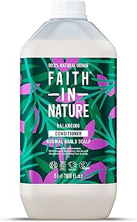 FAITH IN NATURE Natural Conditioner - Vegan & Cruelty Free, No SLS or Parabens - 169 fl oz Refill Pack, Lavender & Geranium