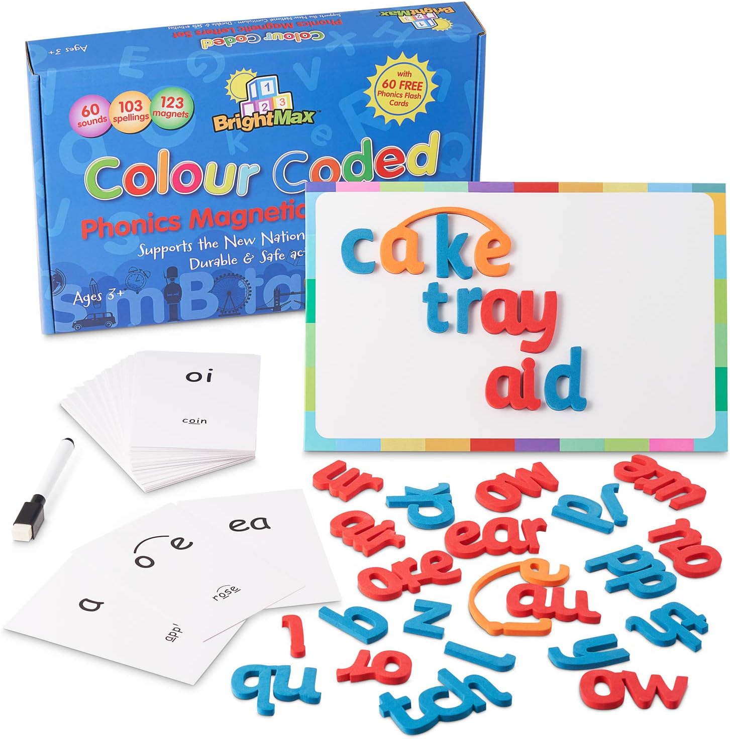UK Designed Colour Coded Phonics Magnetic Letters Set