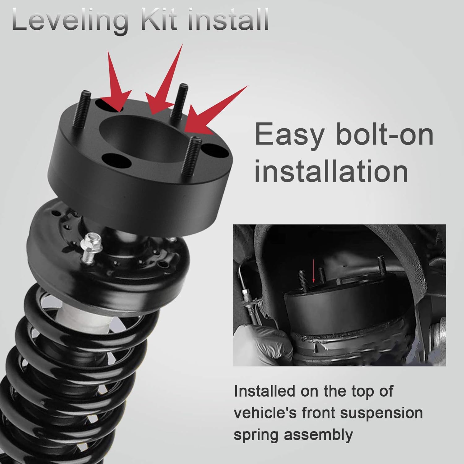 Flаѕh Dеаlѕ - 80% оƒƒ BDFHYK Front Leveling Kit for Ford F150 3, 6061 T6 Aluminum Billet Strut Spacers Compatible with 2004-2021 Ford F150 4WD/2WD, Does Not Fit Raptor Bеѕt Dеаl Prоduсt BDFHYK Front Leveling Kit for Ford F150 3, 6061 T6 Aluminum Billet Strut Spacers Compatible with 2004-2021 Ford F150 4WD/2WD, Does Not Fit Raptor