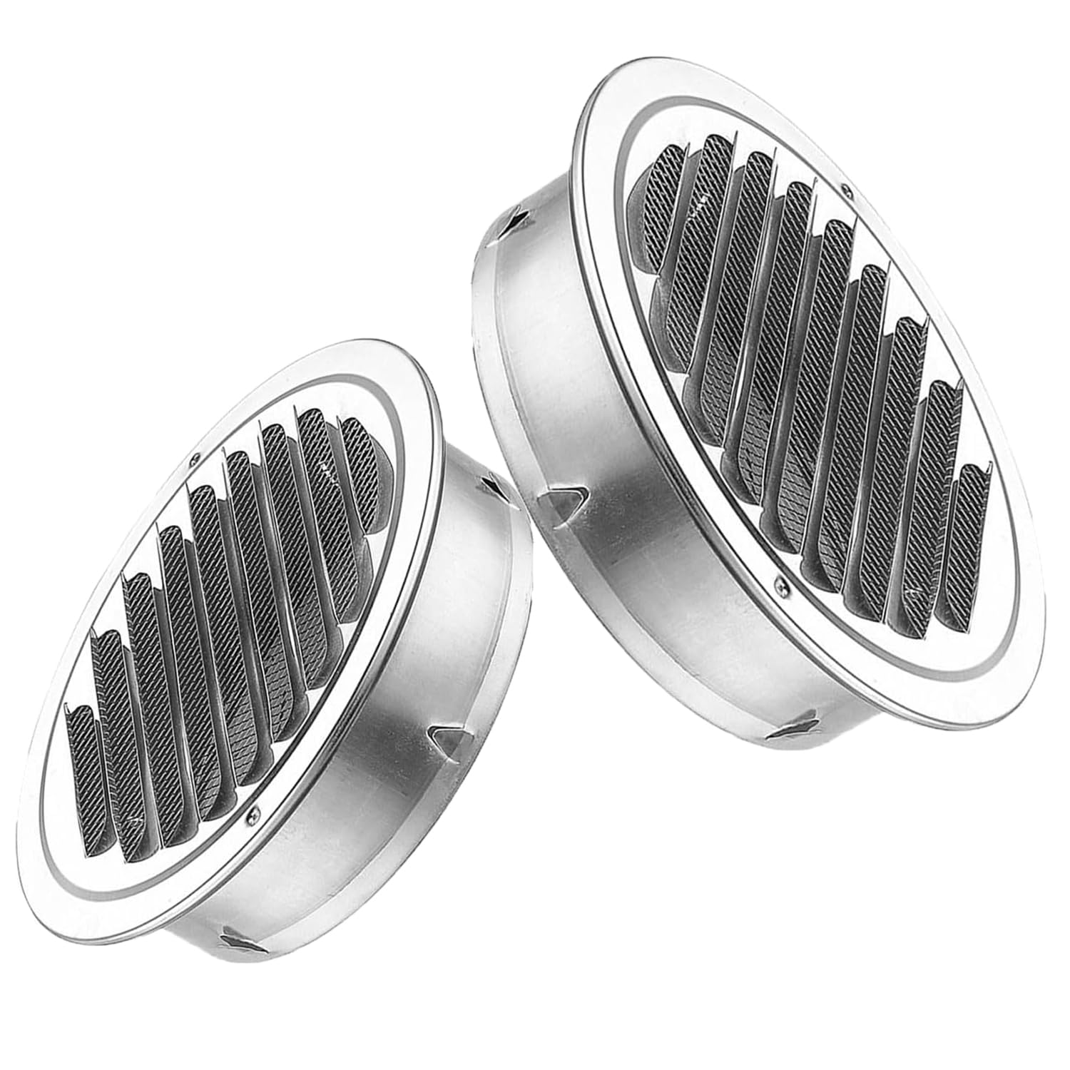 2Pezzi Griglia Aerazione Rotonda Acciaio Inossidabile 250mm,Con Funzione Antizanzare,per Bagno Ufficio Cucina Fabbrica