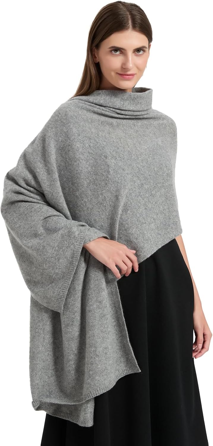 Luxury Cashmere Wool Blend Wrap for Women, All-Season Travel Wrap Shawl, Extra Large Blanket Shawl Scarf Pashmina - Image 2