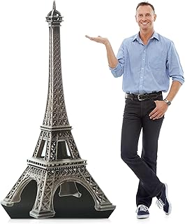 Leinuosen 6 ft Eiffel Tower Cardboard Cutout Stand up Lifesize French Theme Party Decoration Eiffel Tower Photo Prop Backdrop Standup for France Night of Paris Theme Party Birthday Decor