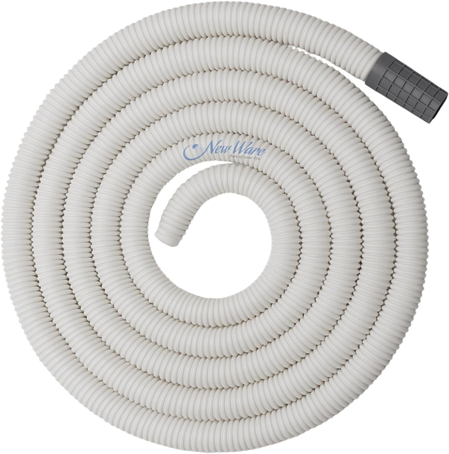 NEW WARE® 5 Meter PVC Washing Machine Semi Inlet Pipe - Extension, Hose, and Drain Pipe for Semi-Automatic Washing Machines (White) - Pack of 1