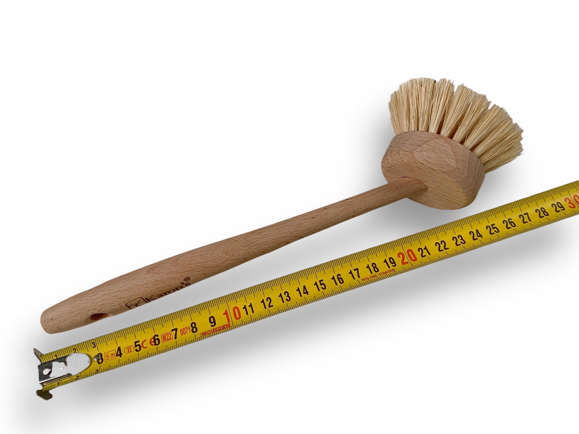 Kibros Lot 3 brosses Vaisselle Tampico Bois Vernis 25 mm KAROP'S