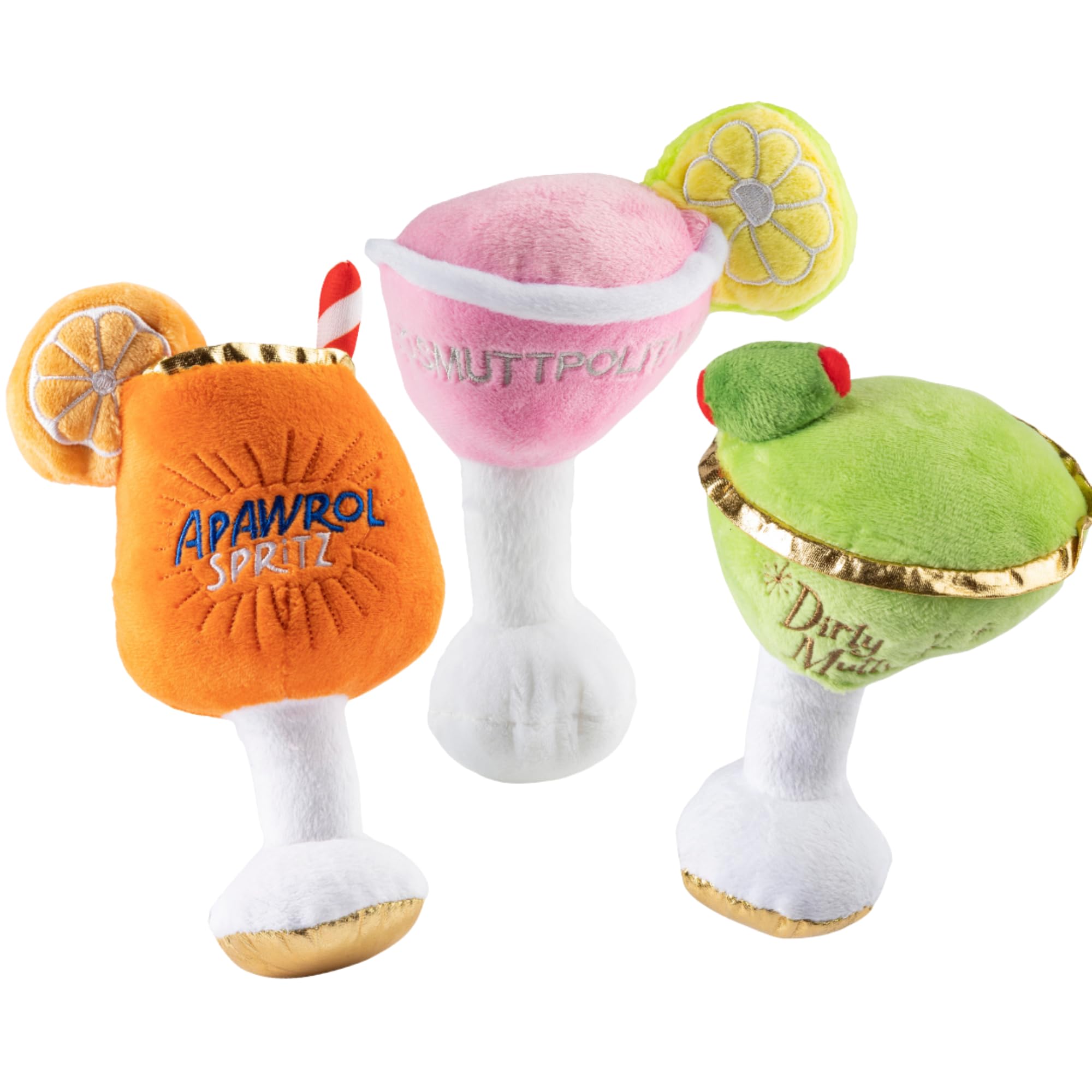 Apawrol Spritz Dog Toy - Plush Cocktail Parody -15