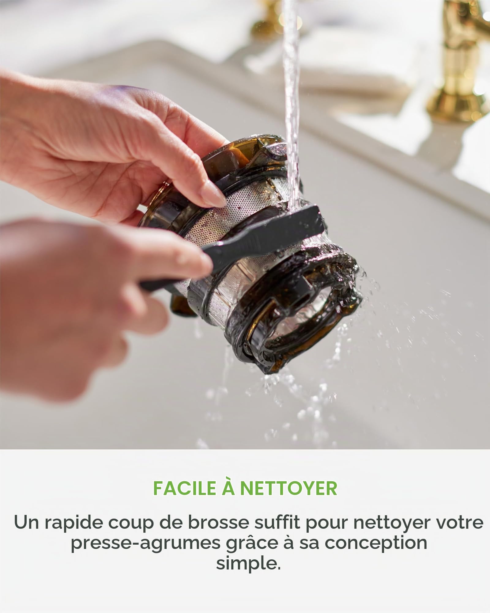 NAMA J2 Presse-agrumes à froid, auto-alimentation pour un fonctionnement mains libres, presse-agrumes sans résidus pour plus de jus, moins