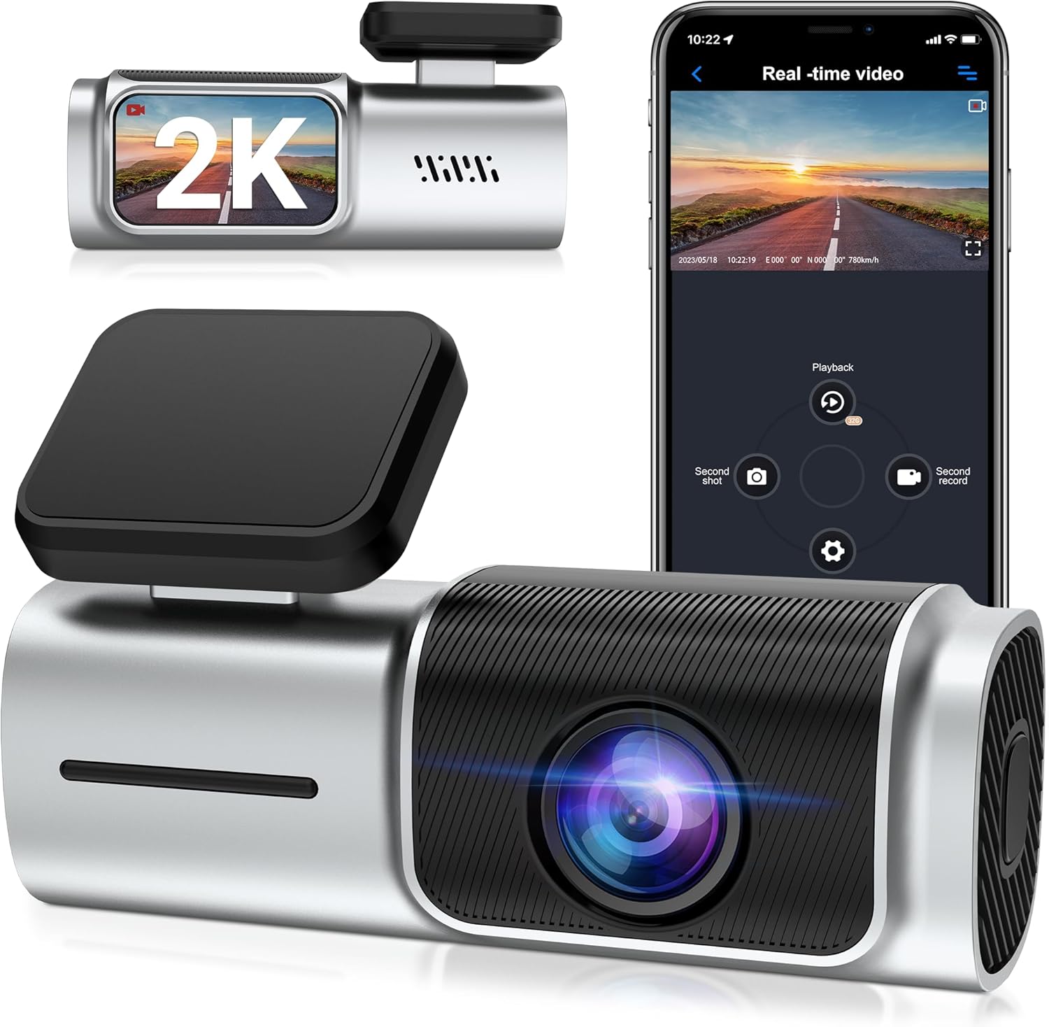 pperfcoo Front Dash Camera for Cars, 2K 2560P Cam 1.47