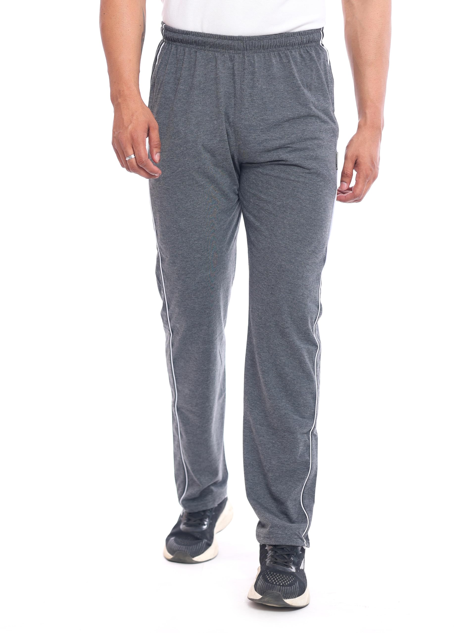 King's Creed - Athletic Track Pants for Men, Elastic Waistband, Zip Pockets-picture-18