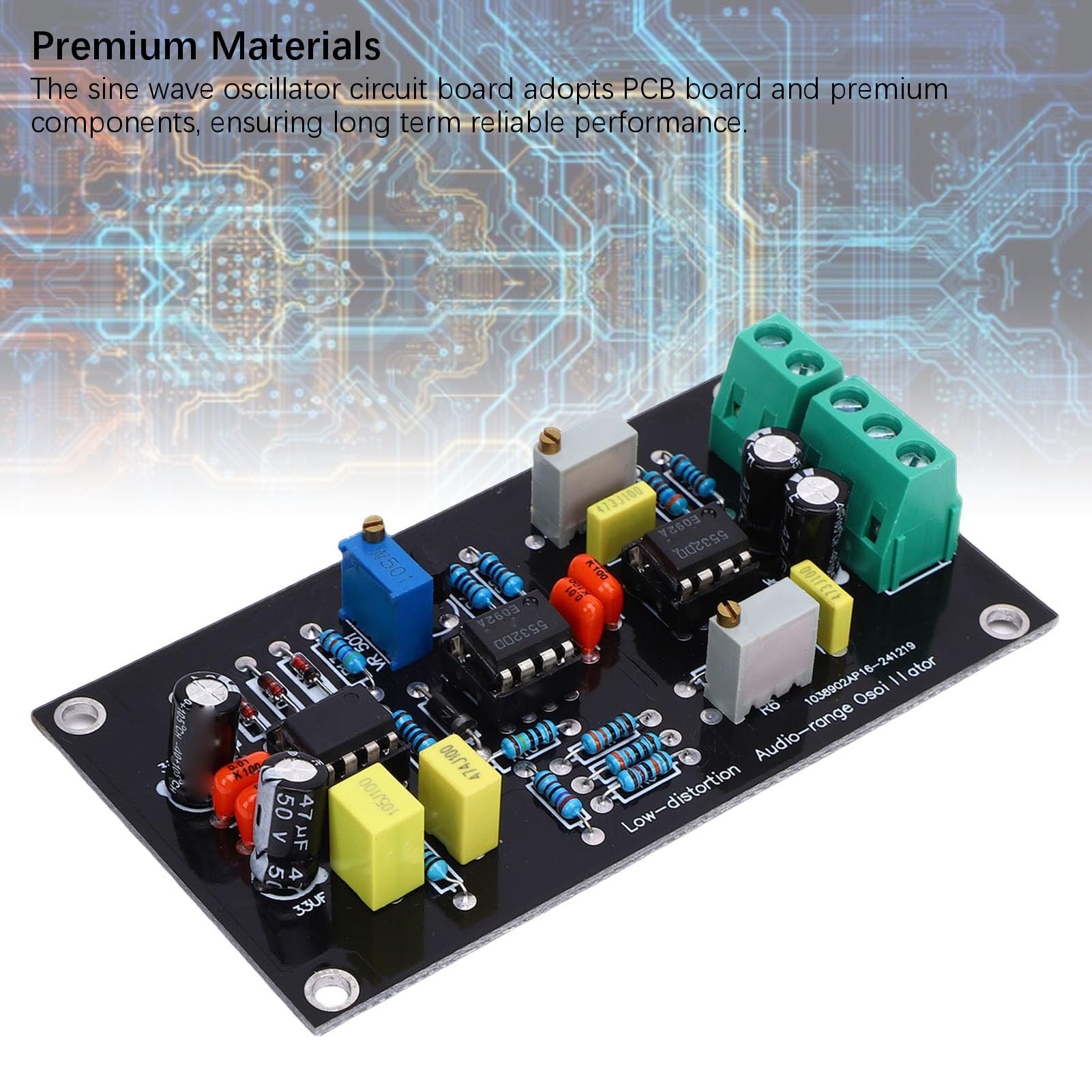 Garosa 1KHz Sinusgenerator Modul mit Ultra Niedrigen Verzerrungen Oszillator Board THD 7V Ausgang für Pegeltest und Harmonische Verzerrungsmessung Stromversorgung