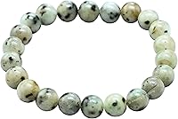 Vista 810 de Amazing Gemstone Pulsera de cristal para mujeres y hombres, pulsera de cristal curativo de protección, pulsera elástica con cuentas de piedras