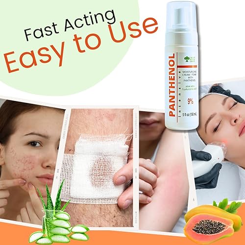 Miniatura 9 de Crema de pantenol intensiva al 9% con aloe vera y ácido hialurónico  Hidratación profunda, cuidado después del sol y tatuajes, trasplante de cabello