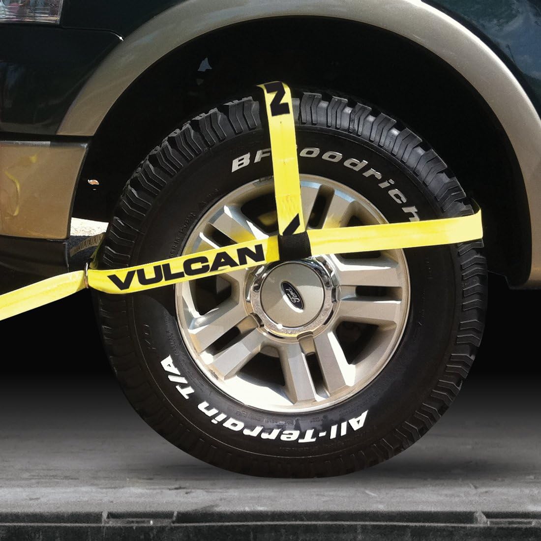 VULCAN Car Tie Down Kit - Adjustable Loop - Snap Hooks - Classic Yellow - Complete Kit Includes 4 Straps and 4 Ratchets - Image 5