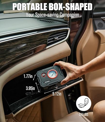 Miniatura 4 de AVID POWER Inflador de neumáticos de 12 V, compresor de aire portátil para automóvil con indicador de pantalla y luz LED, bomba de aire para