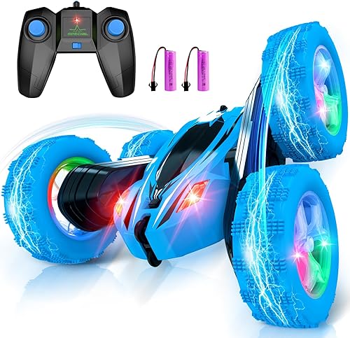 Miniatura 10 de Auto a control remoto, autos RC para niños, 2.4 GHz, de alta velocidad, con faros delanteros y luces de rueda, regalos de cumpleaños de Navidad para