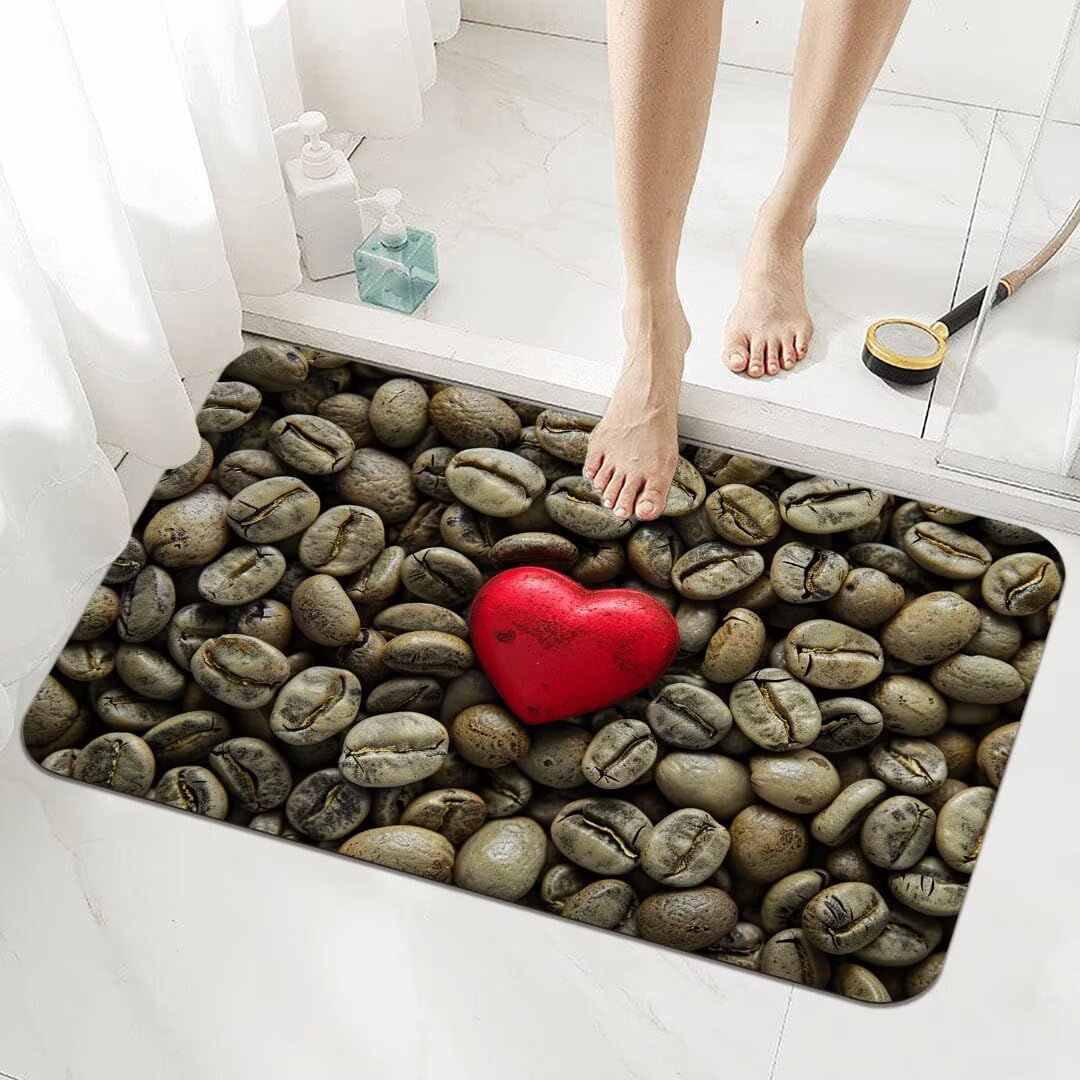 Badematte Rutschfester 90x150cm, Super Absorbierende Badezimmerteppich, Schnelltrocknende Badteppich Badvorleger Rutschfest Waschbar Teppiche Badezimmer, Duschvorleger Extra Dünn Fußmatte Red 5-929