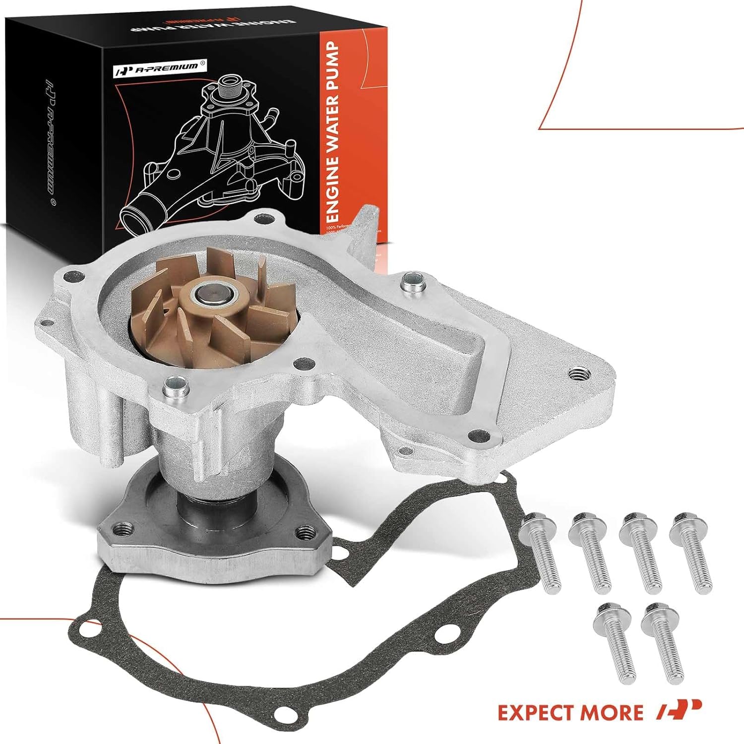 A-Premium Engine Water Pump with Gasket Compatible with Ford Escape 2017-2019 Fusion 2014-2020 1.5L Replace# DS7Z8501D, DS7Z8501E