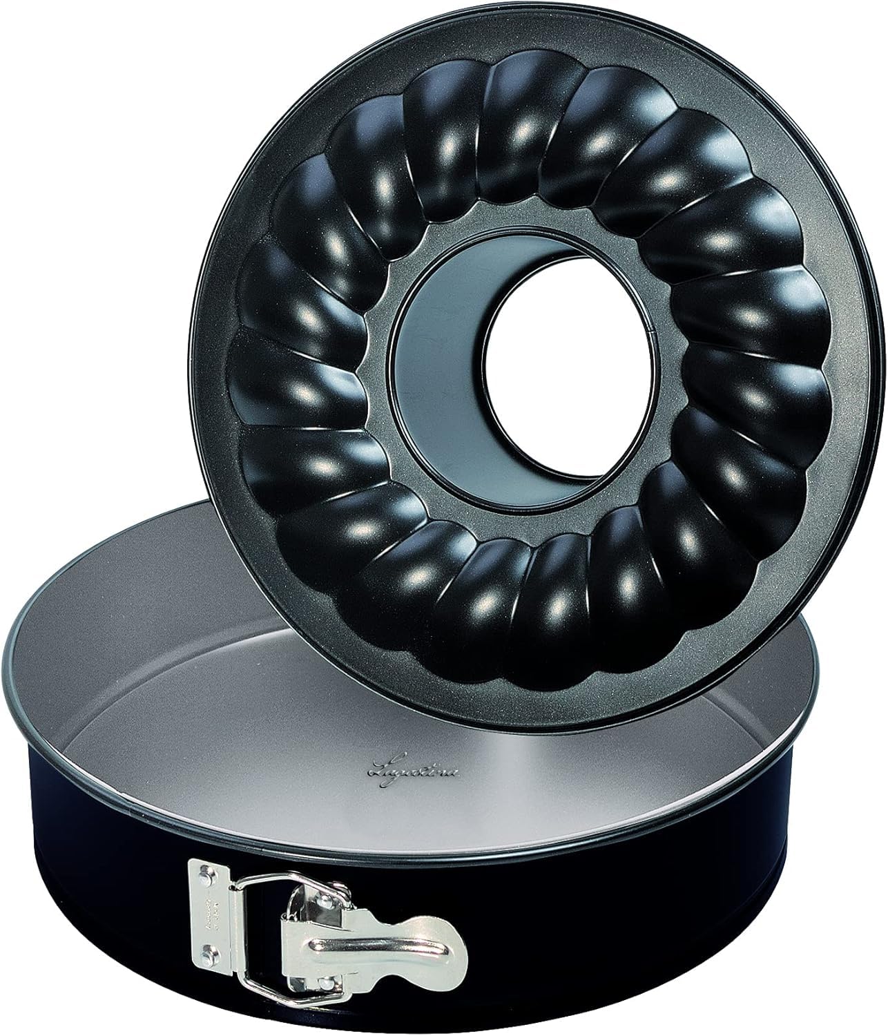 Lagostina Gustosa Tortiera Apribile con Cerniera e Due Fondi Intercambiabili in Acciaio Antiaderente, Diametro 26 cm, Teglia da Forno fino a 210°