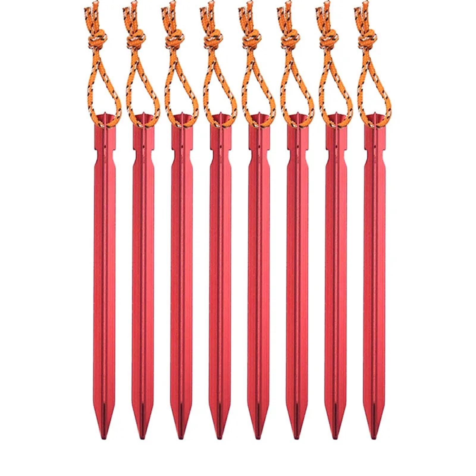 Clavos de Tienda de Aluminio, 10 piquetas de Aluminio for Tienda de campaña, 23 cm, Multicolor