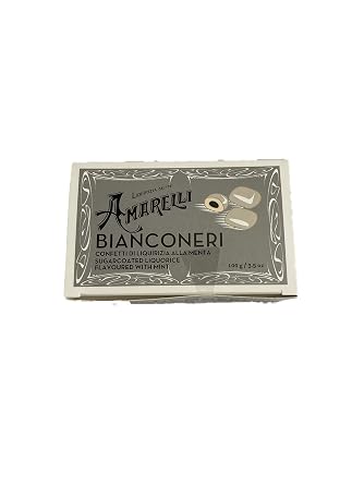 Amarelli Bianconeri Mint Licorice Dragees, 3.5 oz 100 g