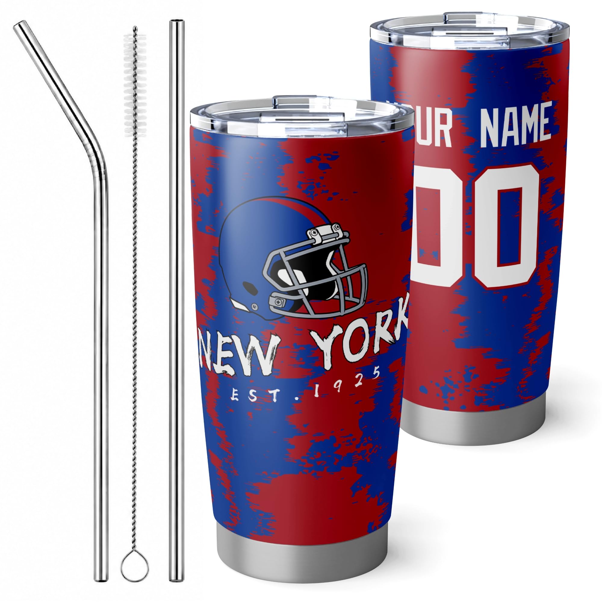 ANTKING New York Tumbler 20oz Travel Mug Custom Number Name Gifts