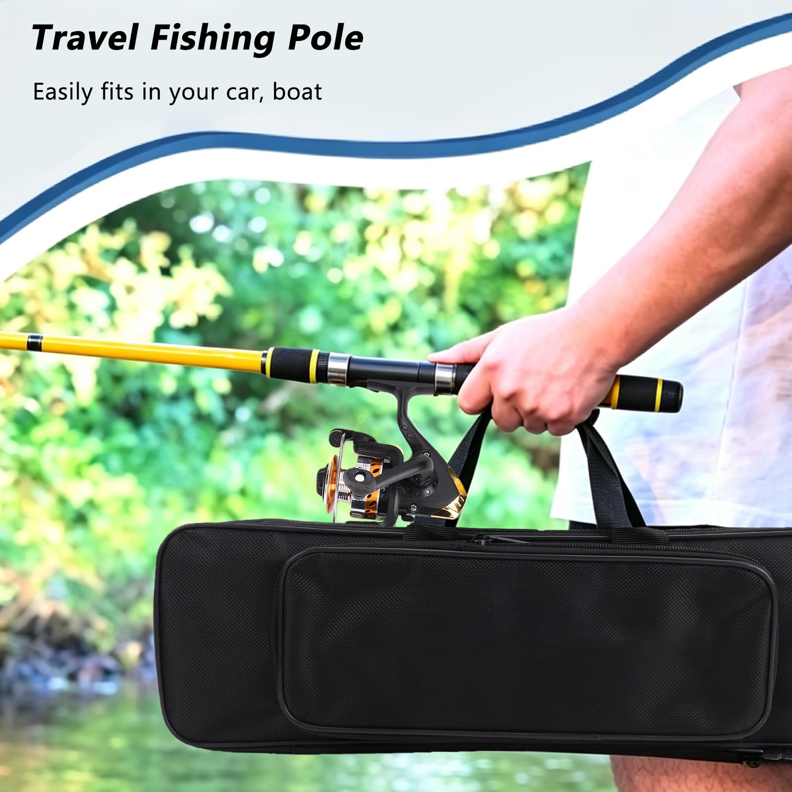 Canna da Pesca Telescopica, Set Combinato di Canne da Pesca, Combinazione Canna e Mulinello, Kit con Mulinelli Spinning, Canne