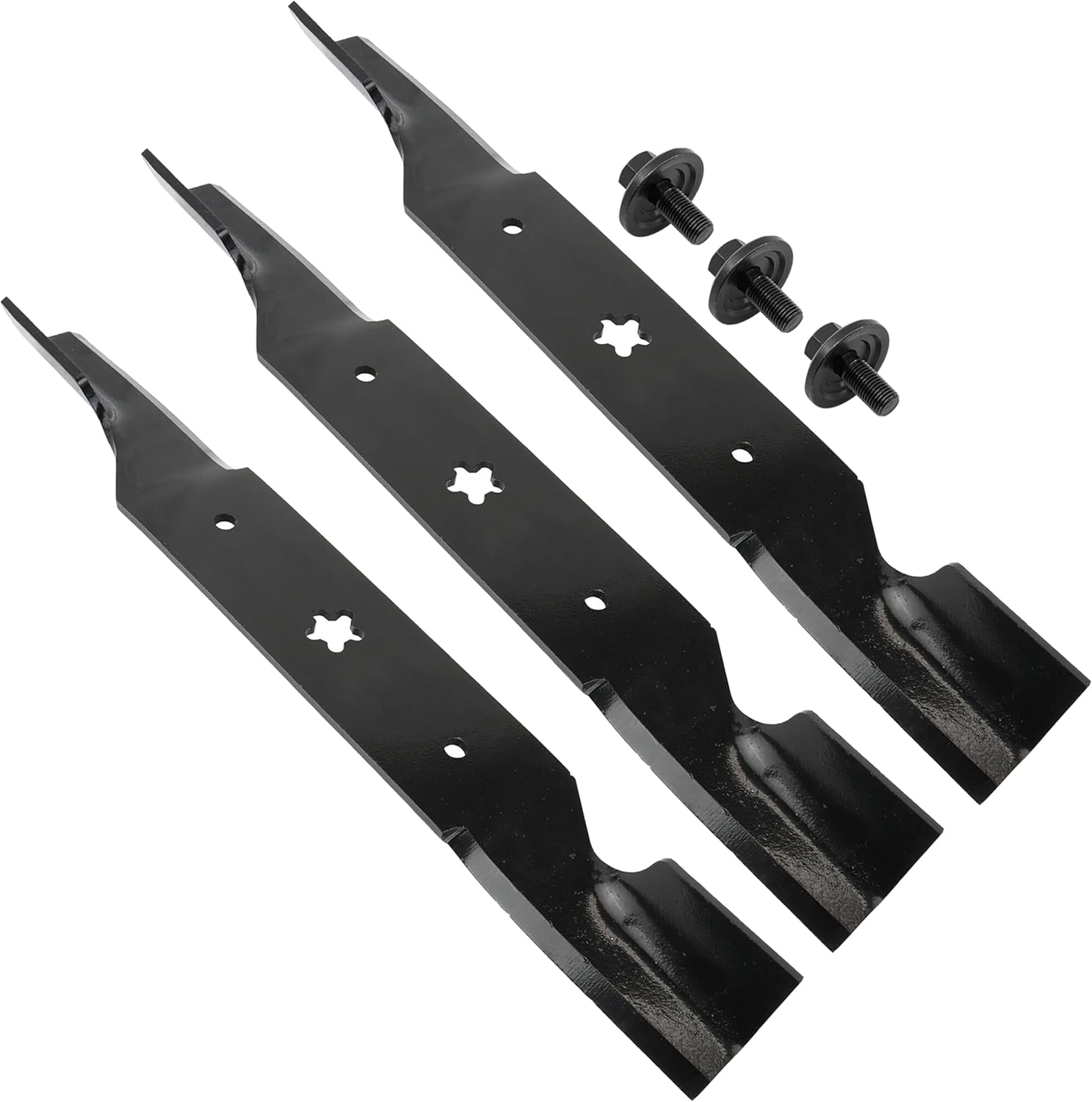 Caltric Deck Blades & Bolt Compatible with Electrolux/Ayp PB GT 26H54 / PB GT 26H55 / PB GT 27H54