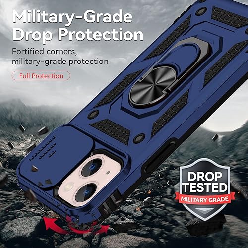 Miniatura 6 de Funda para iPhone 12 Mini, con protector de pantalla HD para cámara deslizante, protección de cámara soporte giratorio magnético funda protectora