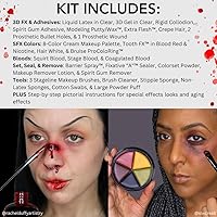 Vista 5 de Kit de maquillaje Mehron Special FX All-Pro Kit profesional completo para escenario Efectos especiales para teatro, Halloween y cosplay
