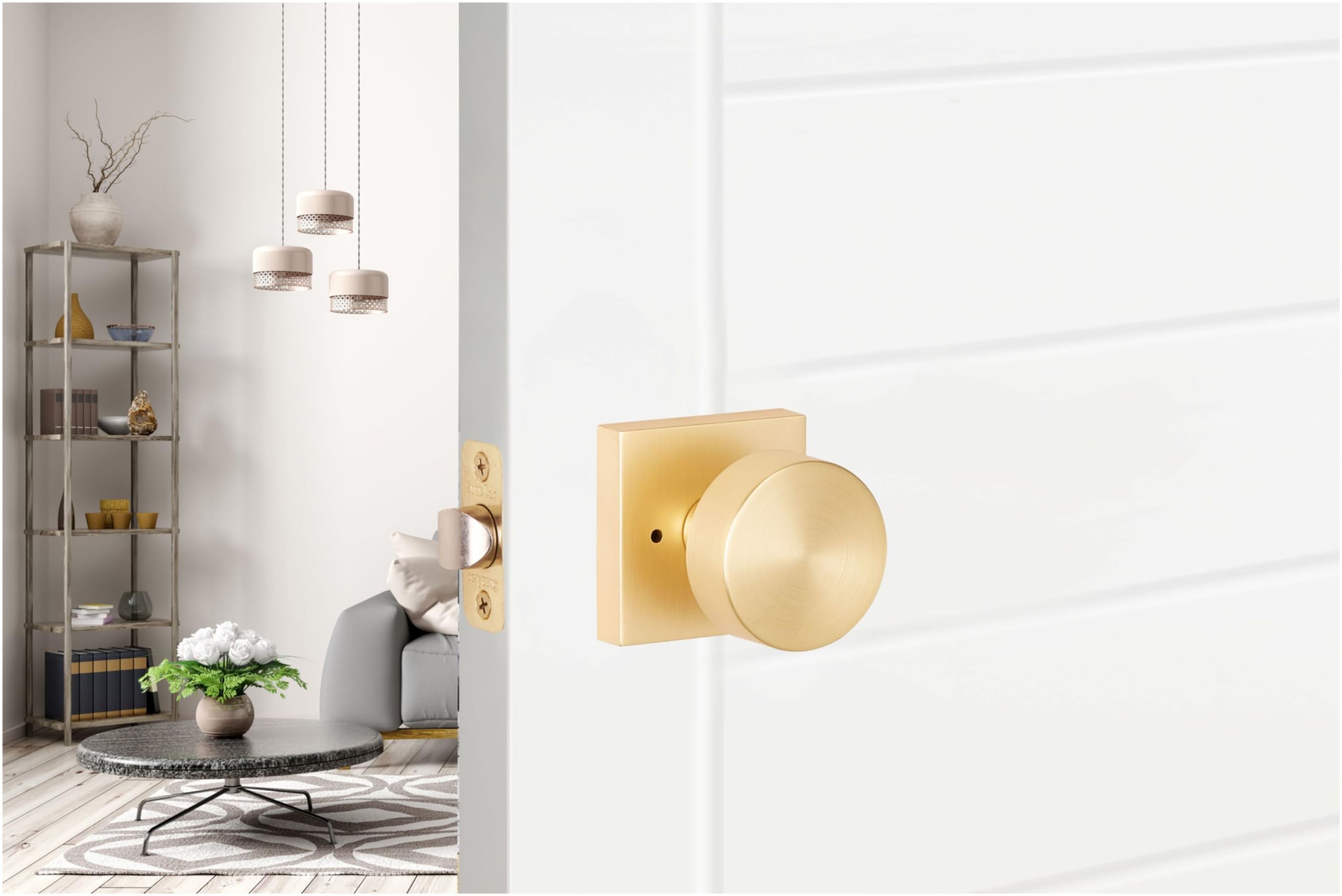 Sure-Loc ZH102-SQ Zurich Privacy Door Knob Set with Square Rose