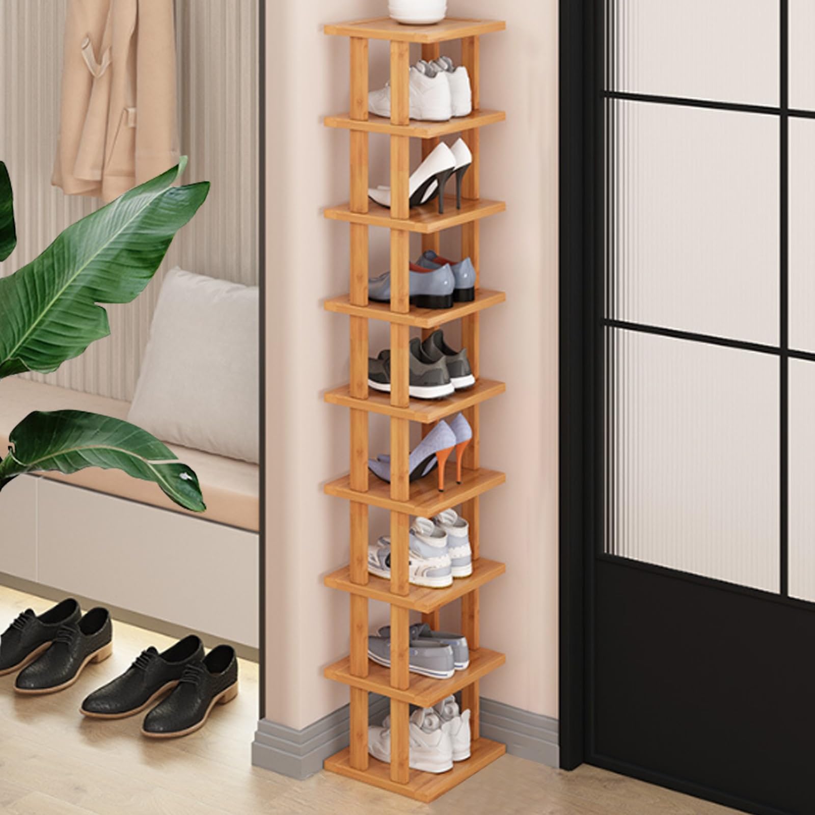 Meuble à chaussures pour l'entrée ELA - Étagères spacieuses - Installation facile - Blanc - 100 x 60 x 35 cm - Maison