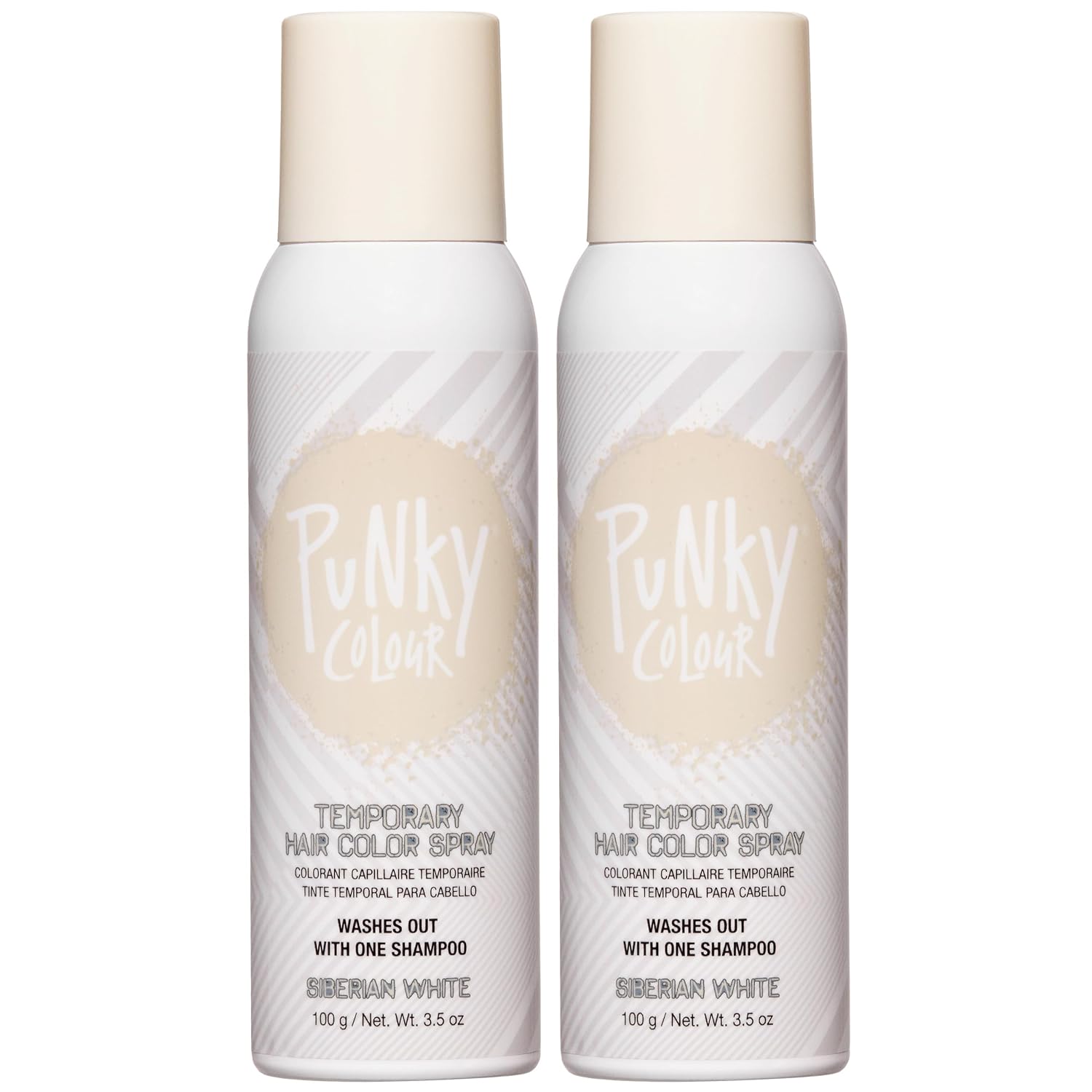 Spray de Color Temporal para Cabello Punky Siberian White 2 Unidades
