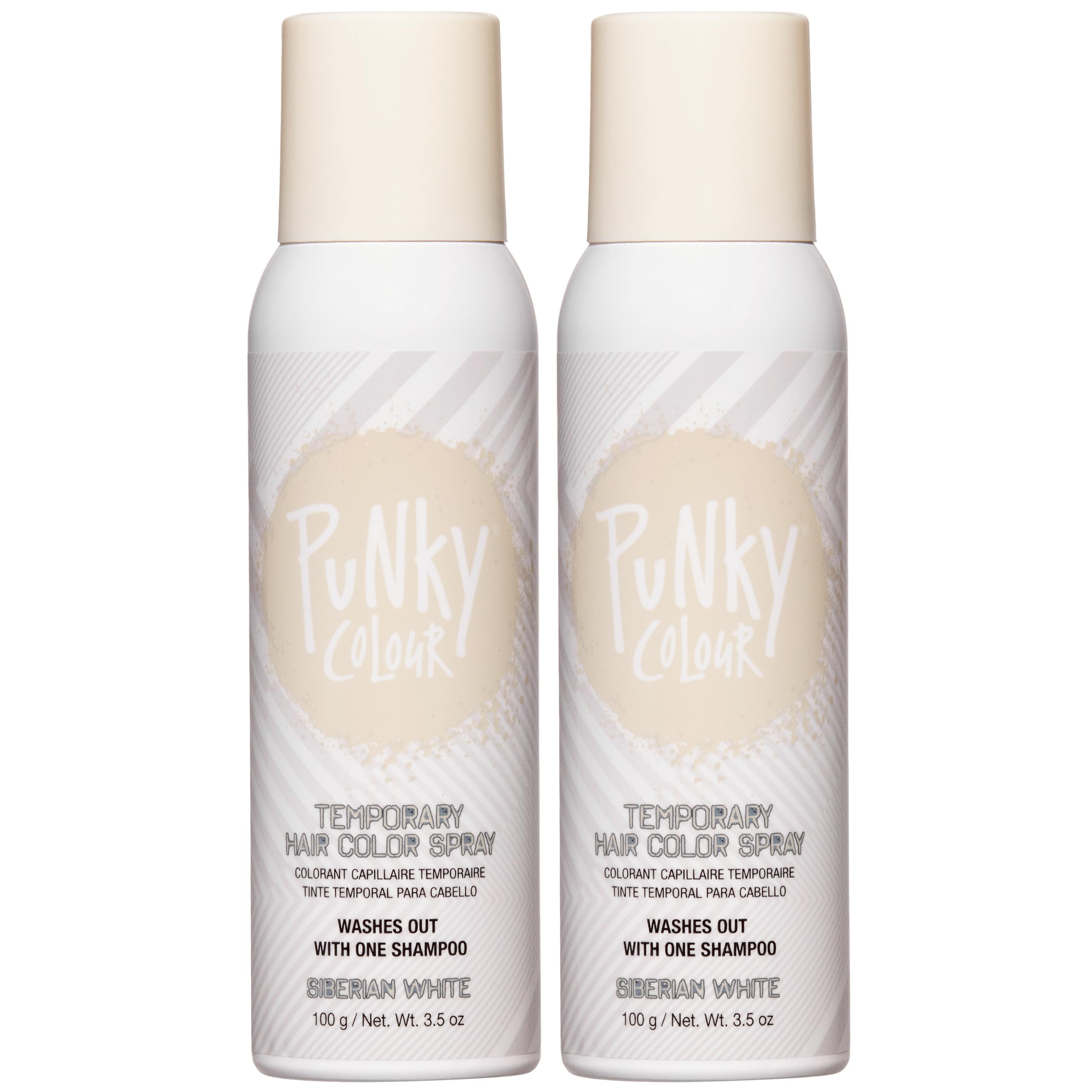 PunkyJerome Russell B Wild!!! Temporary Hair Color Spray, Siberian White, 3.5 oz, 2-Pack