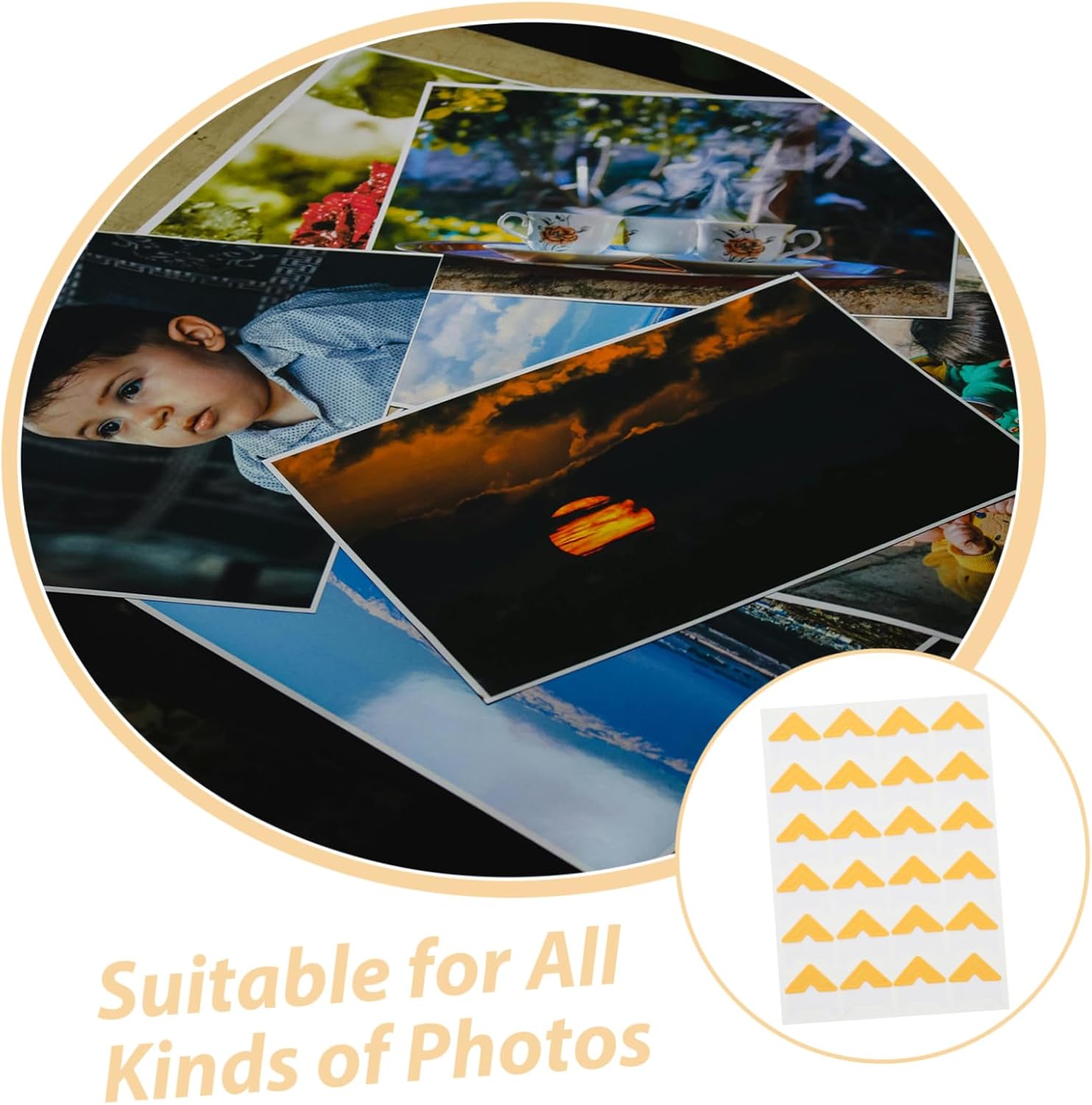 EPIGEIST 120pcs Self Adhesive Photo Corners Elegant Golden Picture Corner Stickers for Scrapbooking Journals and DIY Craft Projects Convenient and Versatile Photo Mounting