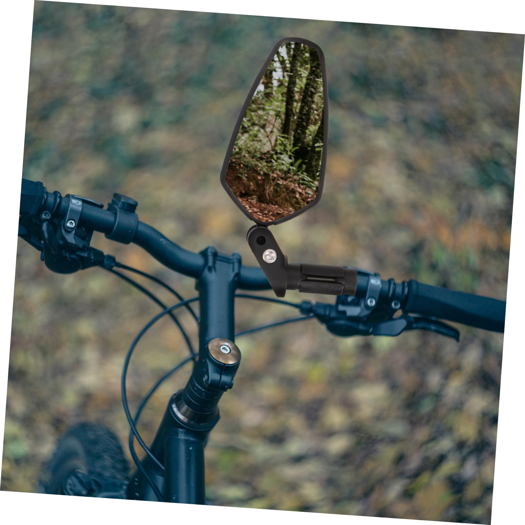 Sosoport Rückspiegel Fahrradspiegel montieren Schild Fahrrad Seitenspiegel Radfahren Rennrad Spiegel Rennradspiegelsicherheitsinstrument Rückansicht für Fahrrad Nylonharz Schwarz