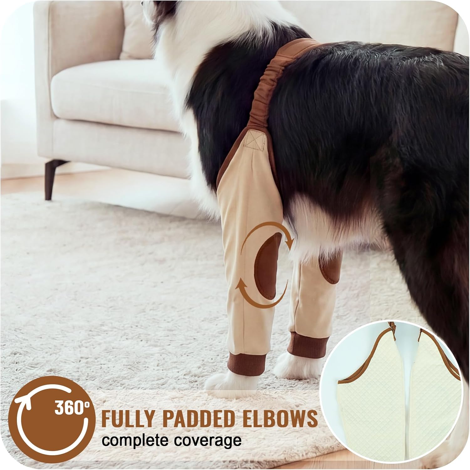DORA BRIDAL Dog Leg Sleeve for Front Legs, Breathable & Soft Dog Elbow Pads Knee Protector, Elastic Dog Recovery Sleeves - Wound Protection & Anti-Licking Warps for Injured Legs or Joints