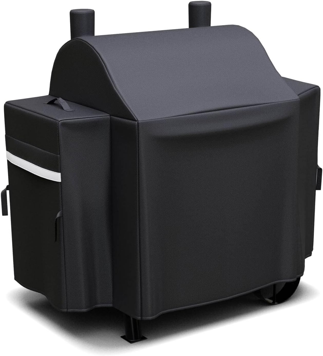 Grisun Upgraded Grill Cover for Oklahoma Joe's Rider 900 & Rider DLX Grills, Anti-Fade Waterproof Charcoal Offset Smoker Cover, Wider Design, for Grills with Front or Side Shelves, 600D Material