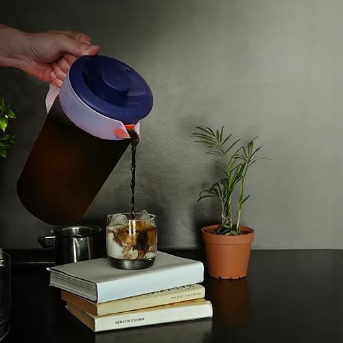 Miniatura 5 de Jarra de agua con tapa, jarra de 1 galón, apta para congelador/lavavajillas, sin BPA y sin ftalatos, color azul marino