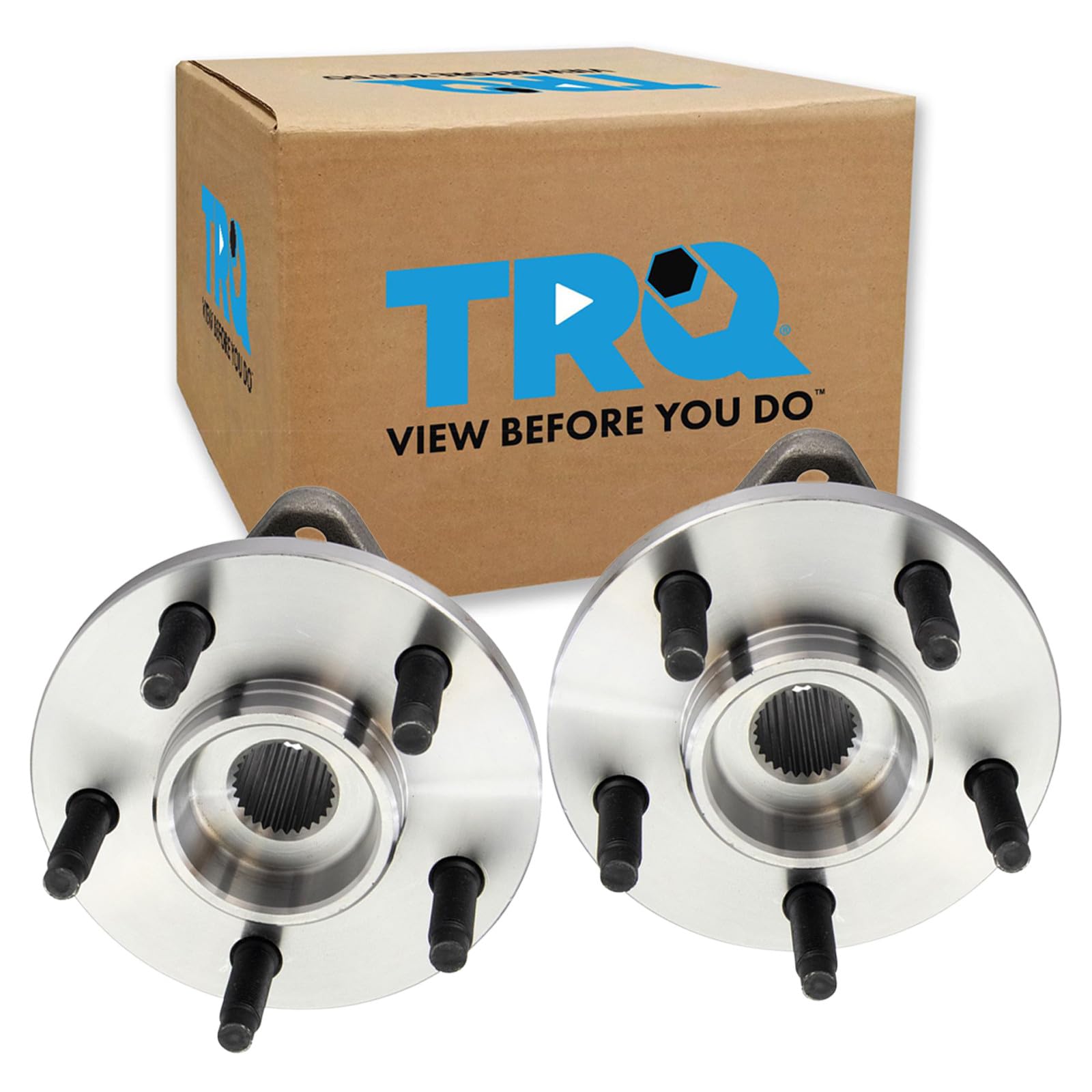 TRQ Front Left and Right Wheel Bearing and Hub Assembly Set 2 Piece