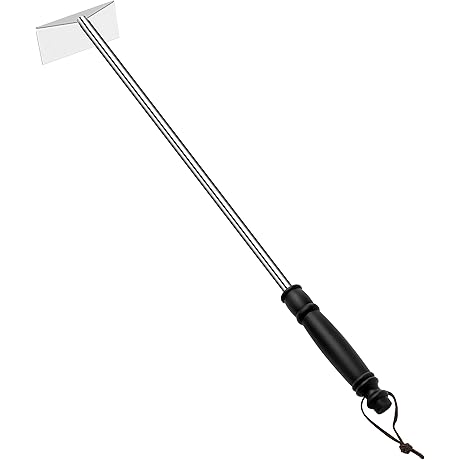 POLIGO Charcoal Grill Ash Rake Hoe: Essential Charcoal Accessories