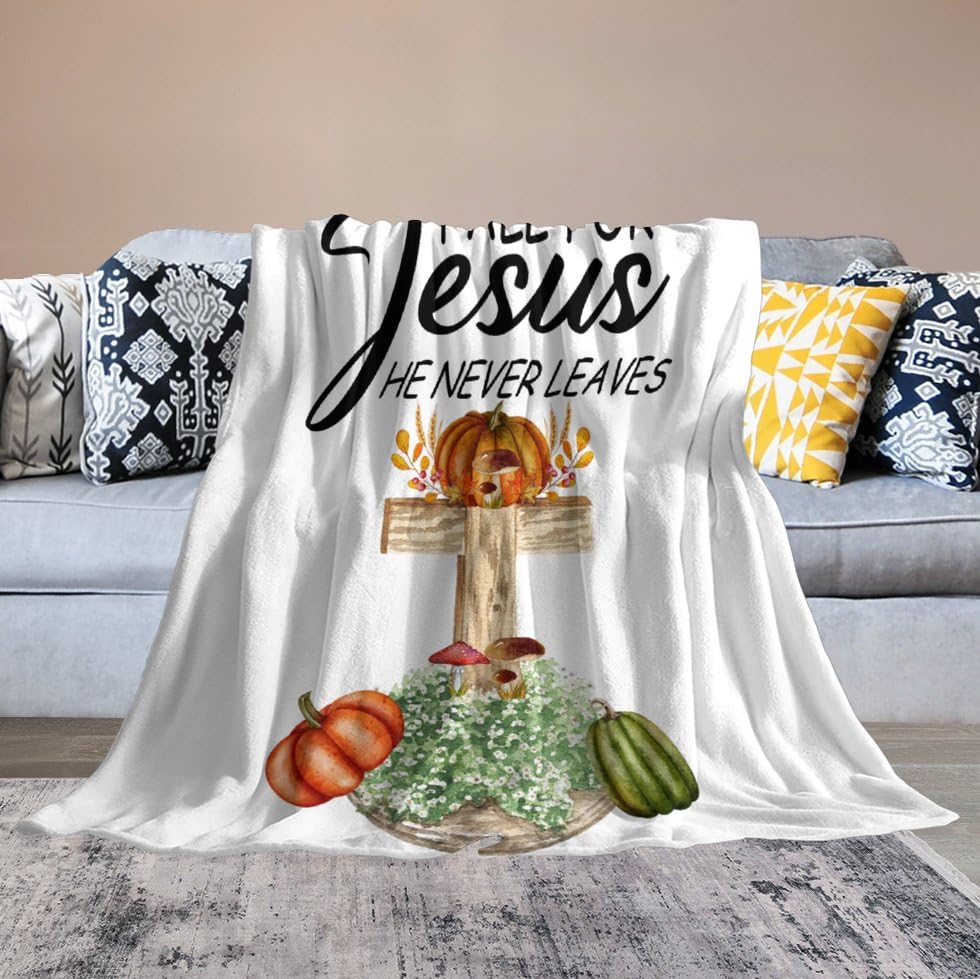 Couverture douce et pelucheuse Fall for Jesus pour cocooning sur canapé