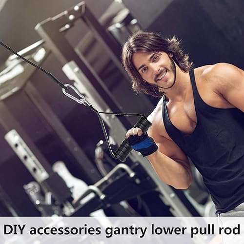 Miniatura 4 de Wakauto Asas de máquina de cable con correas de dedos, sistema de polea de fitness para antebrazo, entrenamiento de muñeca, tríceps, brazo de