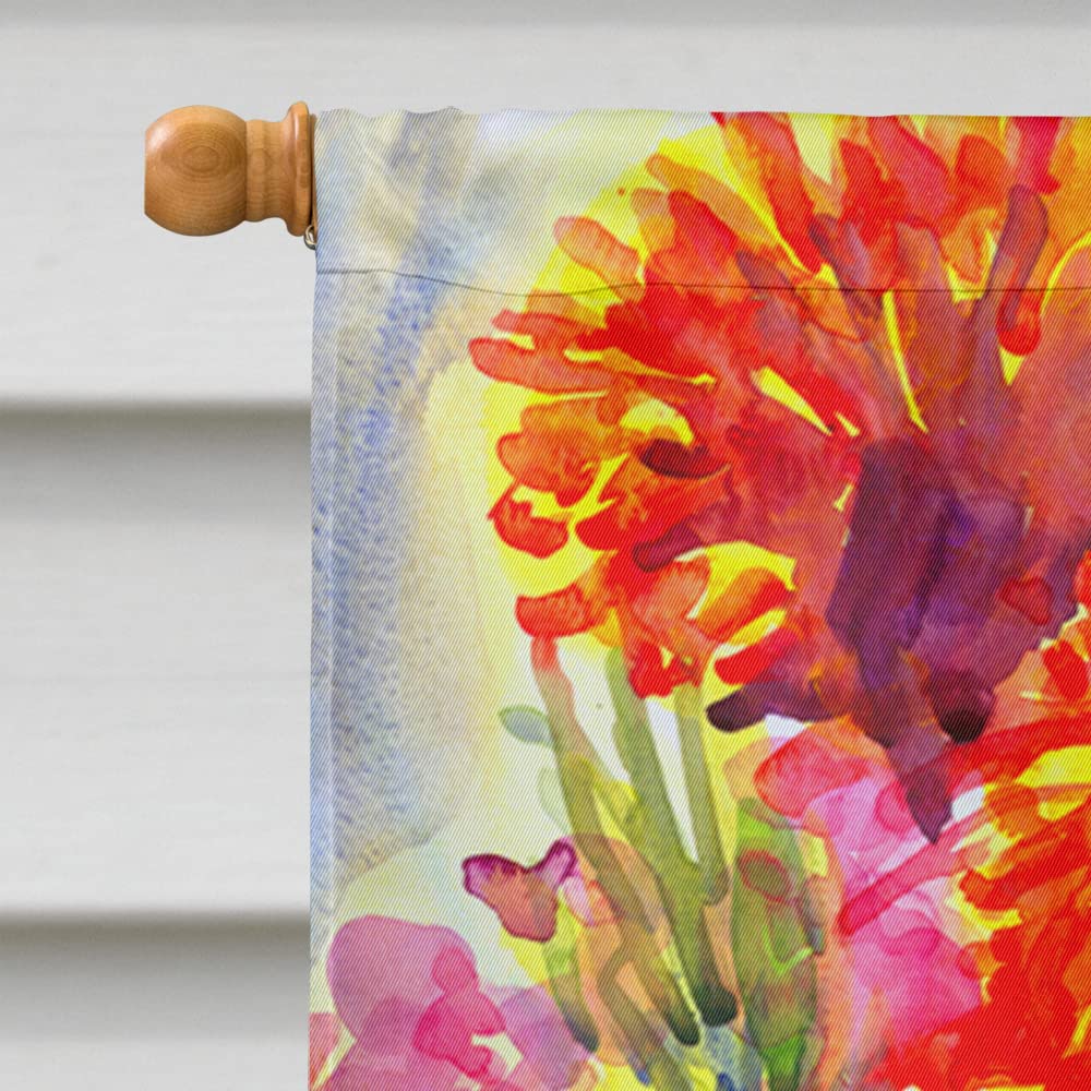 Caroline Treasures BB5563CHF Samoiedo Canvas, Misura casa Benvenuti Bandiera, Grande, Multicolore : Caroline's Treasures