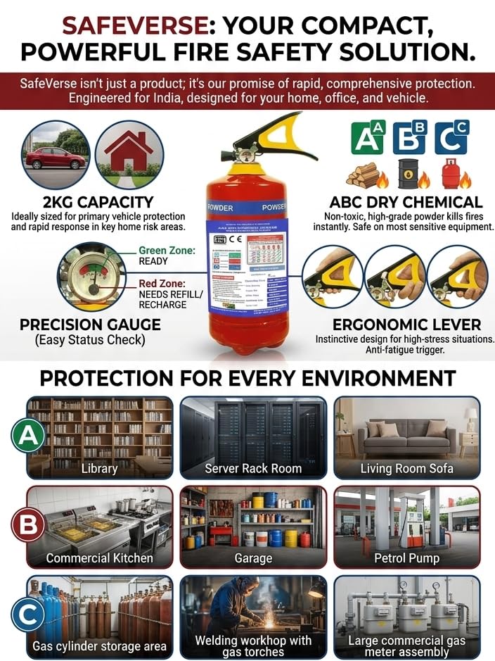 Image of Fire Accident Safety Fire Extinguisher (2 KG)