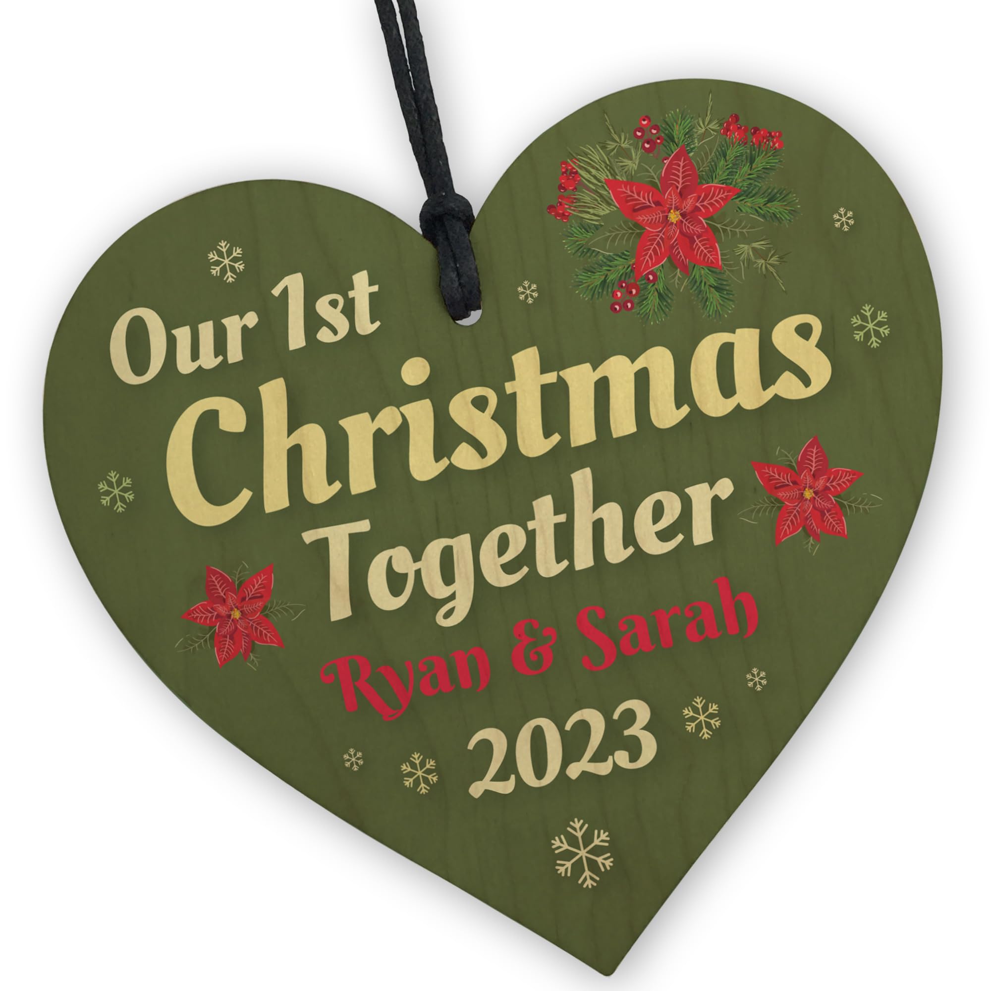 Red Ocean Our 1st Christmas Together Gift Personalised Christmas Tree Decoration Gift For Couple Boyfriend Girlfriend Gift