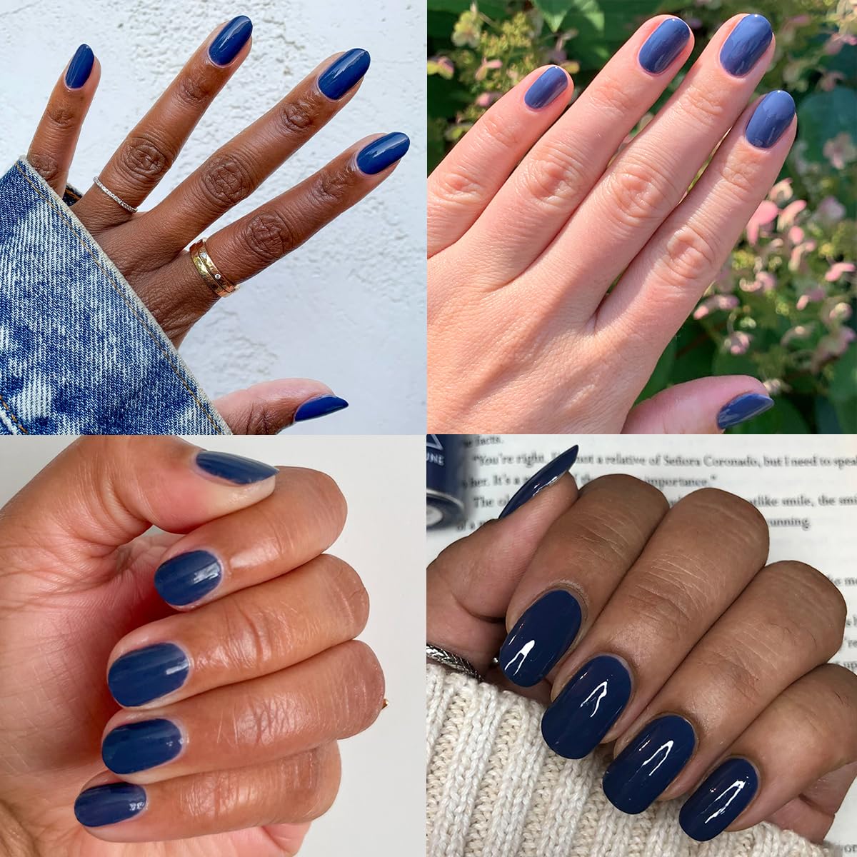 Olive & June Long Lasting Nail Polish | Plump Gel-Like Finish No Lamp Needed | Lasts up to 10 days | Salon-Quality 15-Free Vegan & Cruelty-Free Chip-Resistant | Social Studies Gunmetal Blue