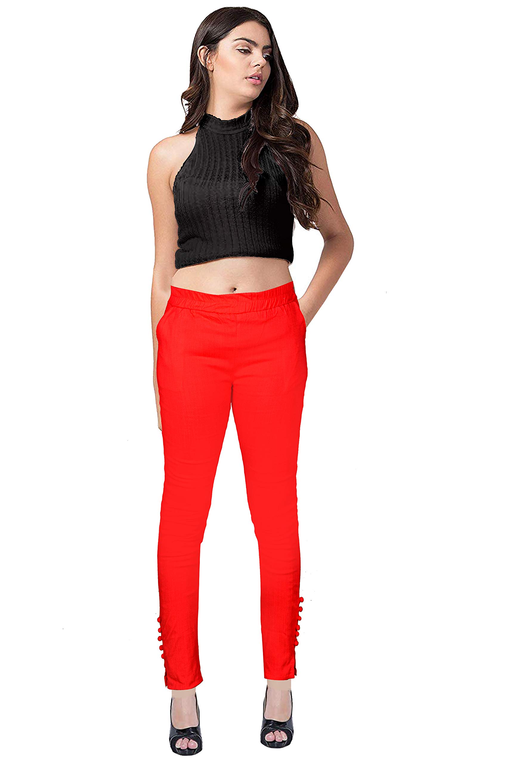 KP Potli Pant, Trouser pant, Casual Trouser. Potli Pant are high Waist Ankle Length Ethnic daily use of Pants. Any T-shirt, Top, Kurtis can be Worn over these Pants. The pair which is designed to go perfectly with both western top and Kurtis has 2 side pockets for more utility and comfort.