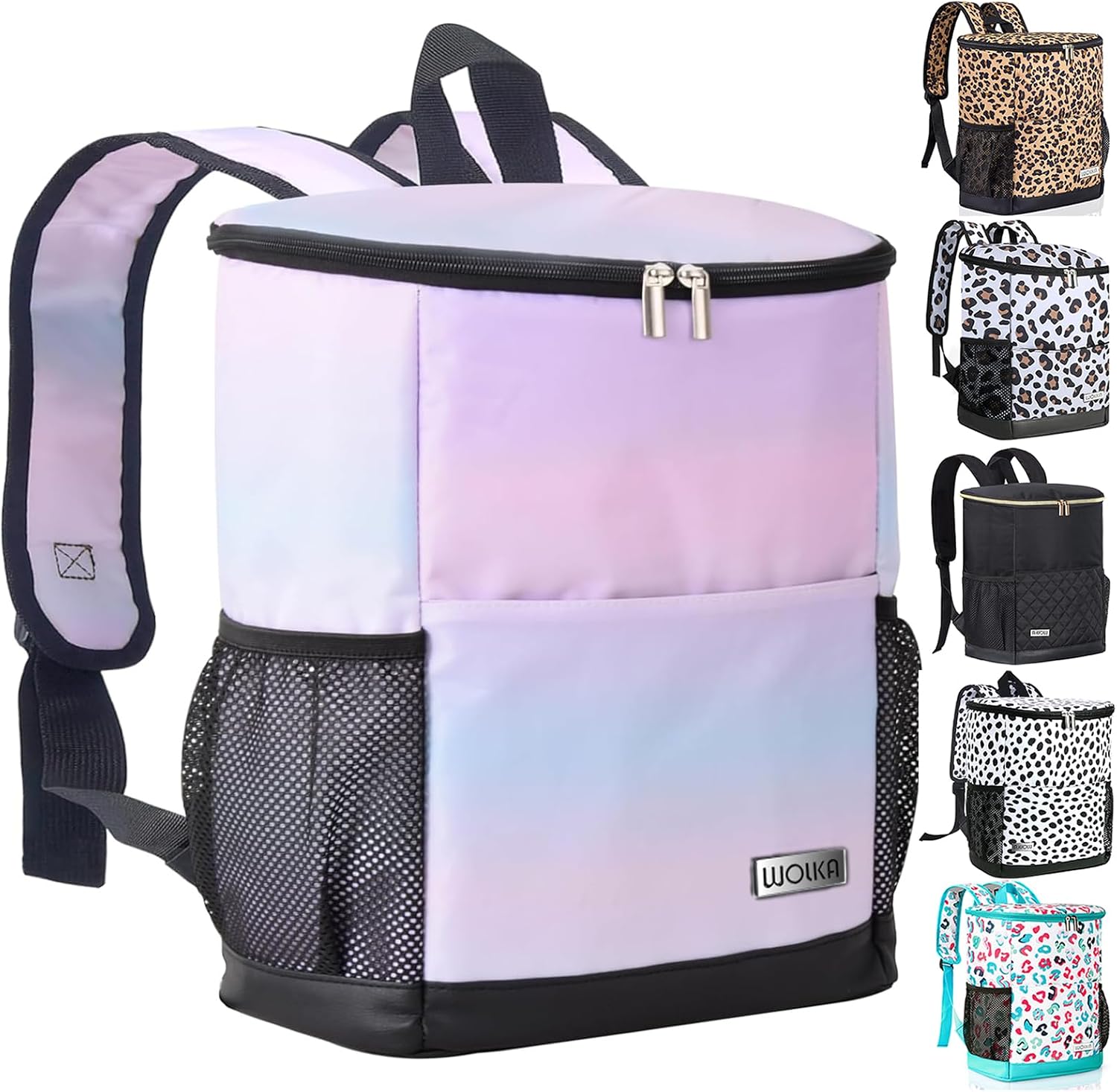 Wolka Cooler Backpack 30 Cans,Portable Backpack Coolers Insulated Leak Proof,Waterproof Soft Sided Cooler Bag for Travel,Beach,Camping,Picnic,Lunch Backpack for Women (Water Elf)