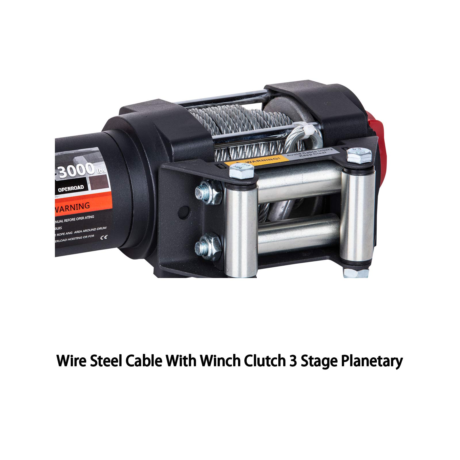 OPENROAD 3000Lbs 12 Volts Electric Winch, Winch for ATV/UTV/Boat