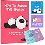 KUNAL How To Survive The Bullsh!t Book, 40+ Pages of Dark Humor Books Self Help,Offensively Cute Motivational Parody Book,Funny Inspirational Gift for Adults