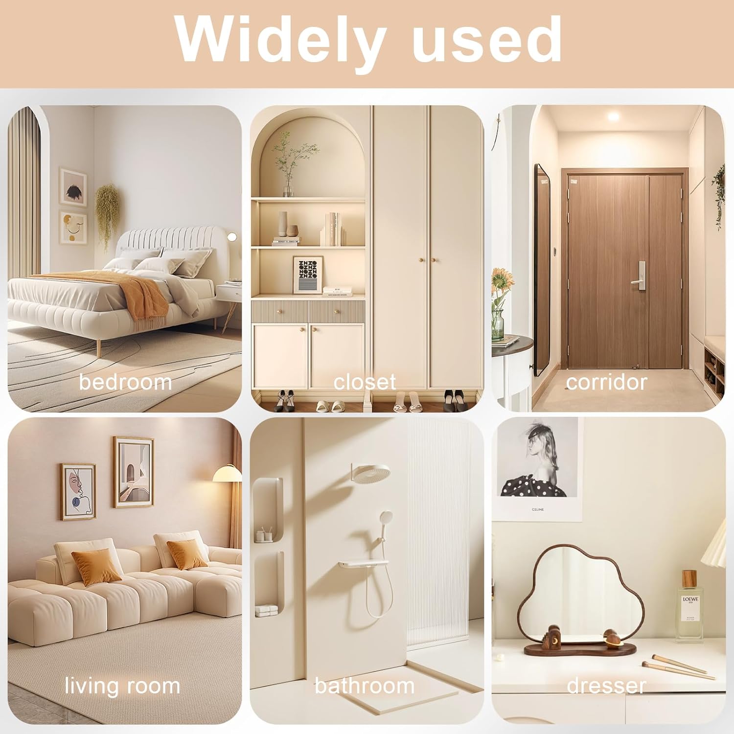 Full Length Mirror Wall Mounted,12 x 12 Inch x 4 PCS Arched Mirror Full Length Self Adhesive Glass Frameless Full Body Mirrors for Decor Living Room,Entrance,Bedroom,Salon